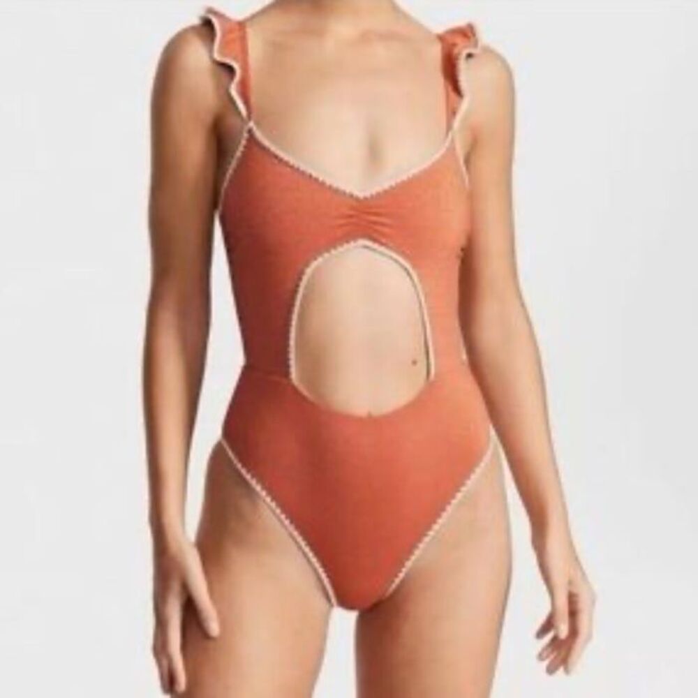 Victoria’s Secret Shimmer Cutout One Piece Swimsuit
